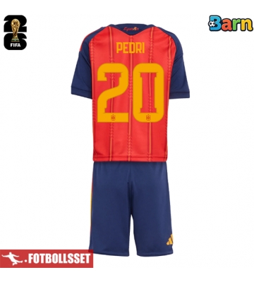 Spanien Pedri Gonzalez #20 Hemmatröja Barn VM 2026 Kortärmad (+ Korta byxor)